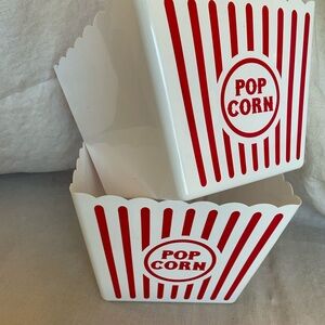 Classic Red & White Popcorn Tubs - Home Party Supplies